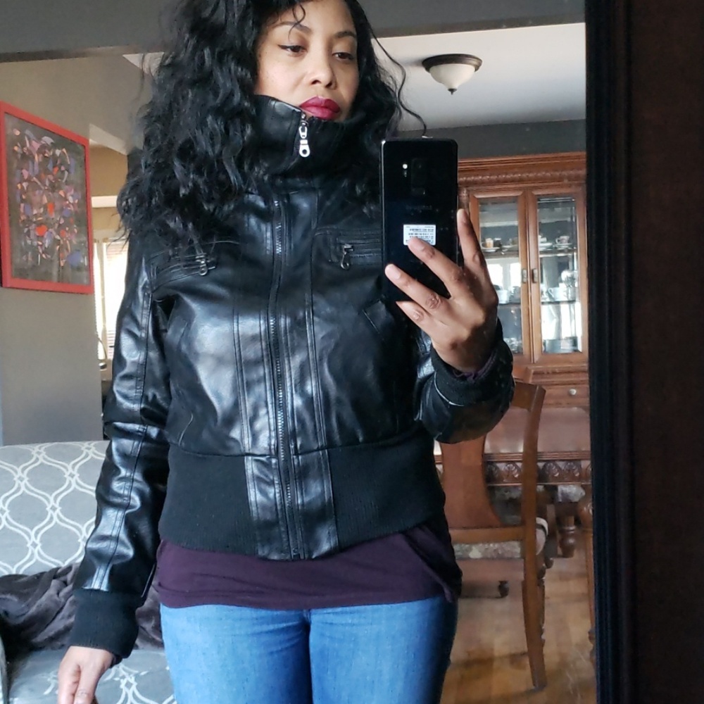 Miley Cyrus Faux Leather Jacket